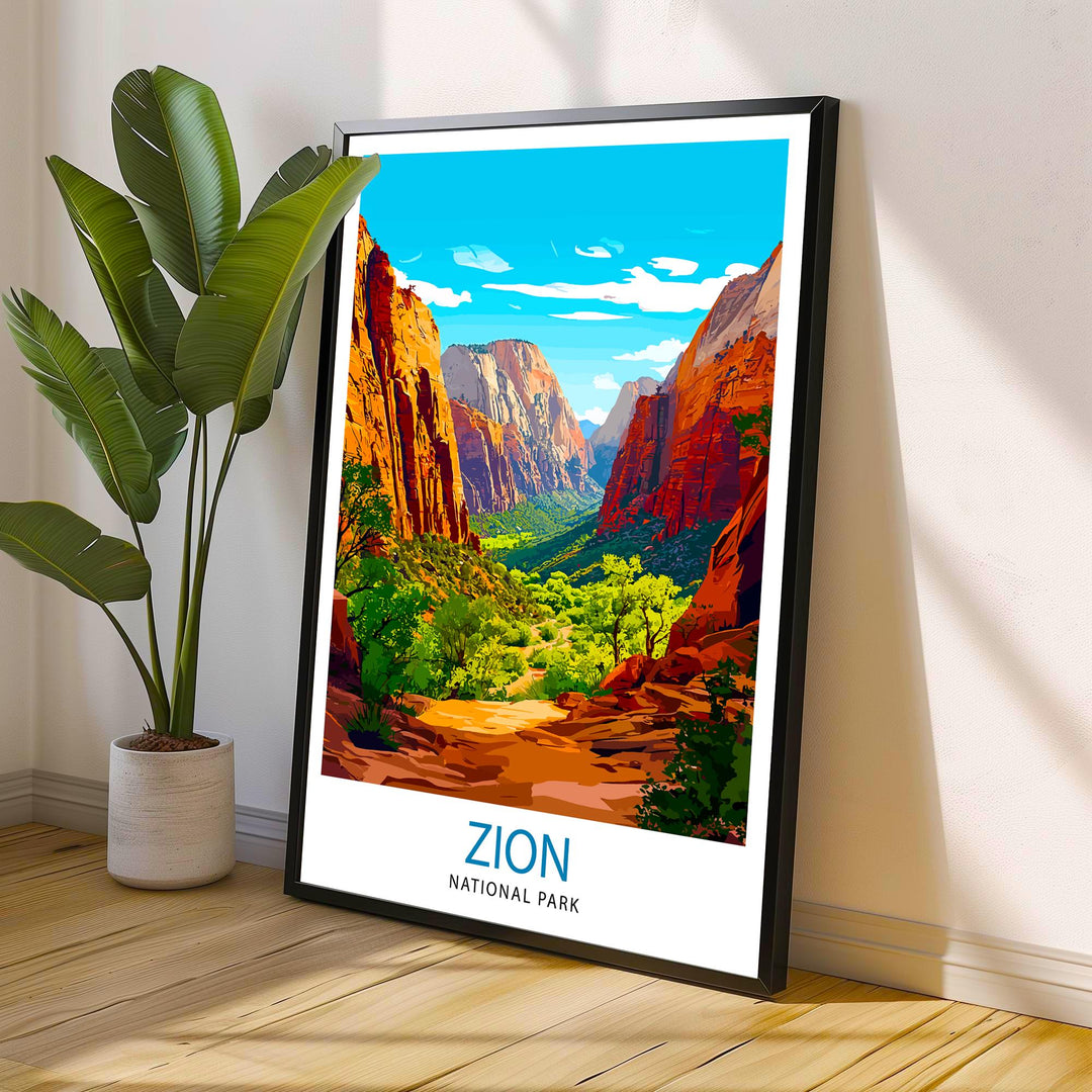 Zion National Park Utah Travel Poster