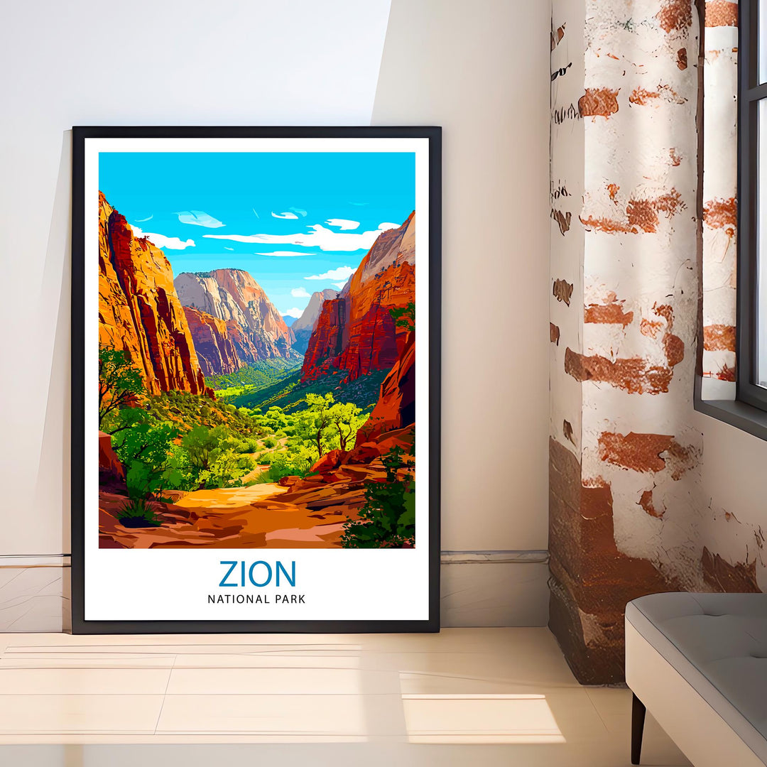 Zion National Park Utah Travel Print Wall Decor Wall Art Zion Wall Hanging Home Décor Zion Gift Art Lovers American Art Lover Gift Print Art