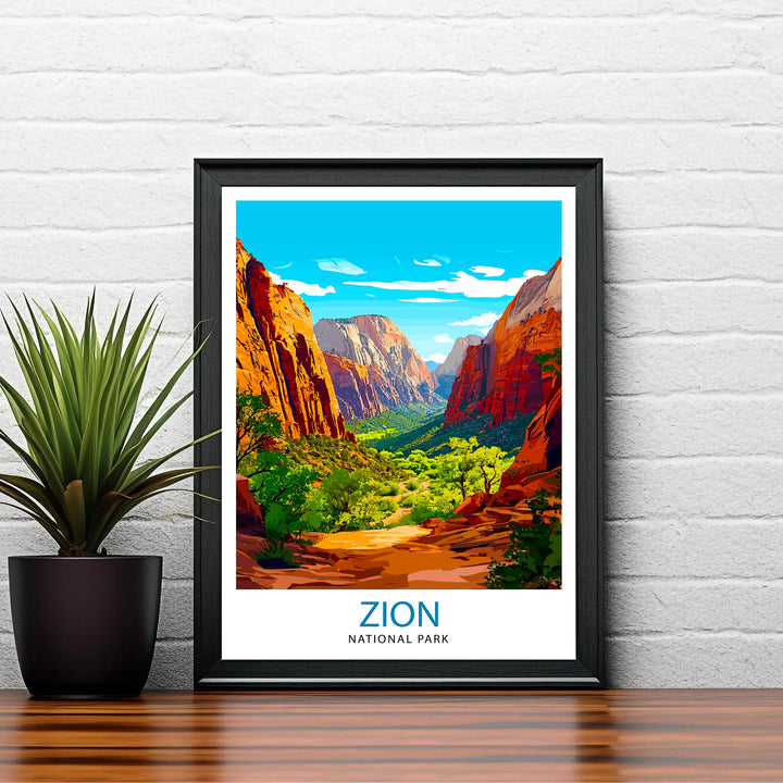 Zion National Park Utah Travel Poster