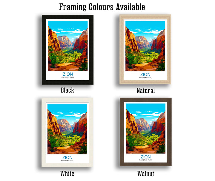 Zion National Park Utah Travel Print Wall Decor Wall Art Zion Wall Hanging Home Décor Zion Gift Art Lovers American Art Lover Gift Print Art