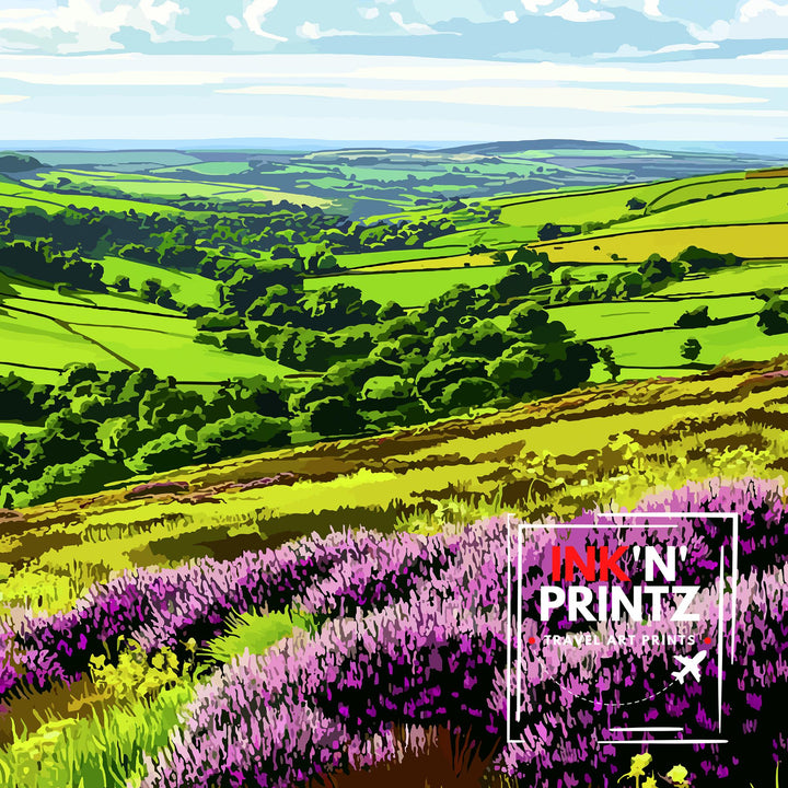 North York Moors England Travel Print Wall Decor Wall Art North York Moors Wall Hanging Home Décor North York Moors Gift Art Lovers British