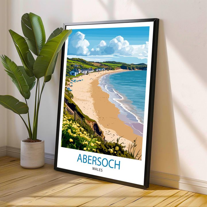 Abersoch Wales Travel Poster