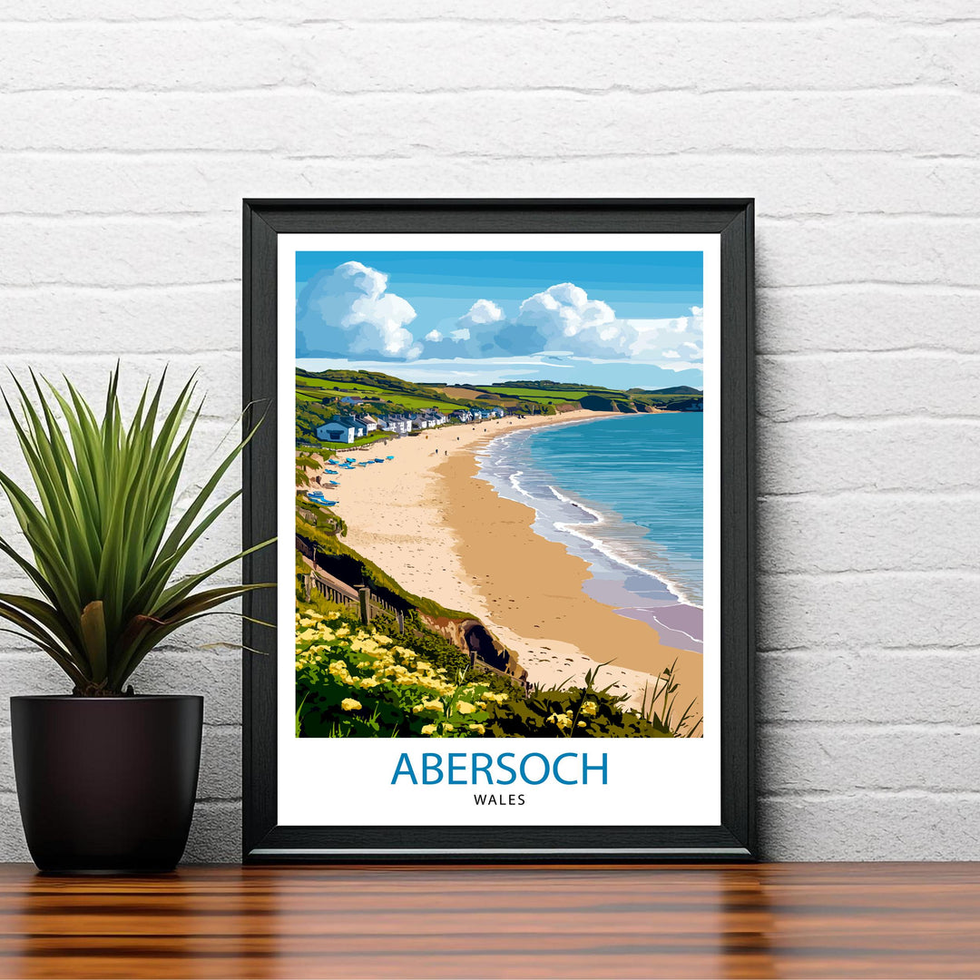 Abersoch Wales Travel Poster