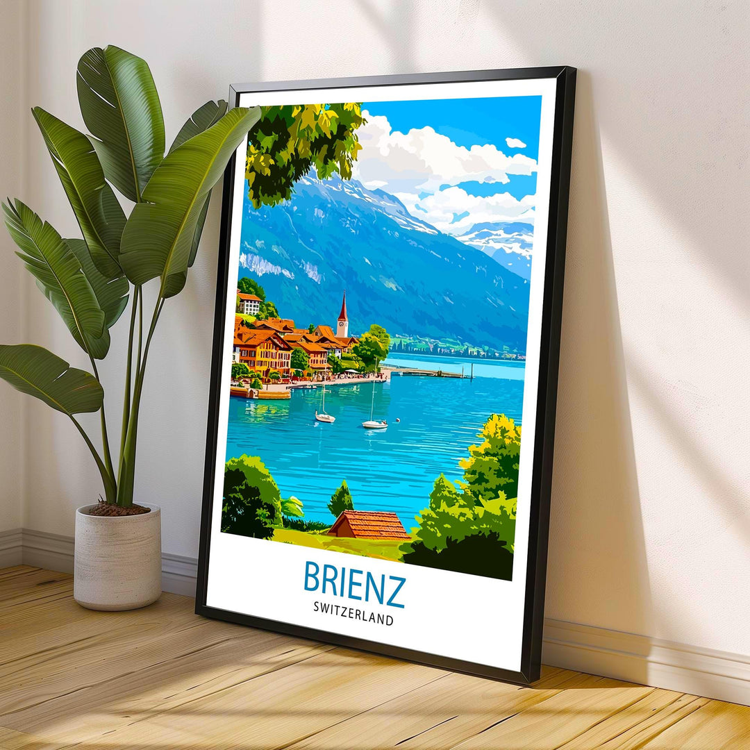 Brienz Switzerland Travel Print Wall Decor Wall Art Brienz Wall Hanging Home Décor Brienz Gift Art Lovers Swiss Art Lover Gift Print Art