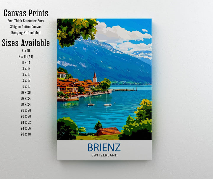 Brienz Switzerland Travel Print Wall Decor Wall Art Brienz Wall Hanging Home Décor Brienz Gift Art Lovers Swiss Art Lover Gift Print Art