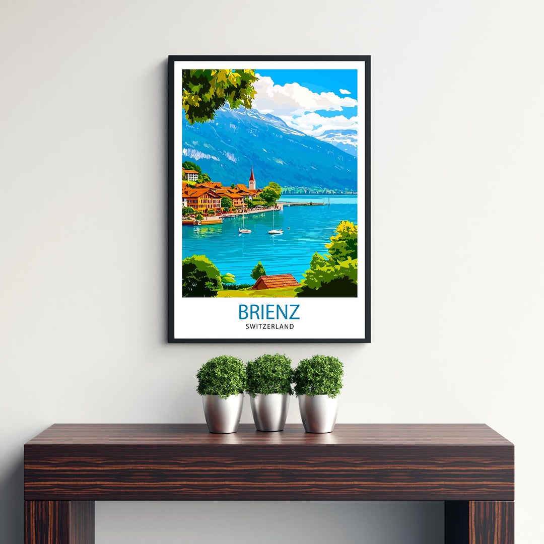 Brienz Switzerland Travel Print Wall Decor Wall Art Brienz Wall Hanging Home Décor Brienz Gift Art Lovers Swiss Art Lover Gift Print Art