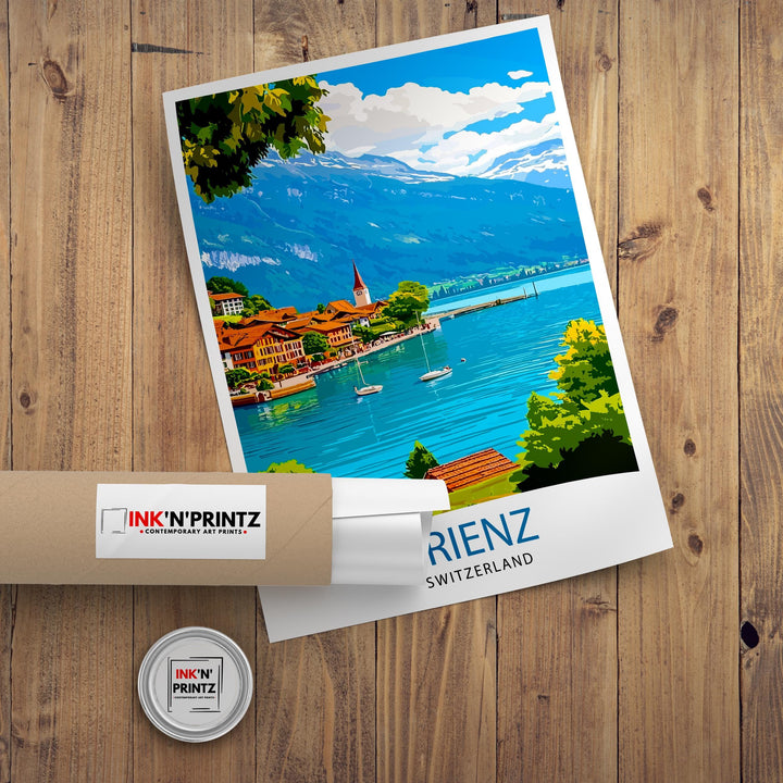 Brienz Switzerland Travel Print Wall Decor Wall Art Brienz Wall Hanging Home Décor Brienz Gift Art Lovers Swiss Art Lover Gift Print Art