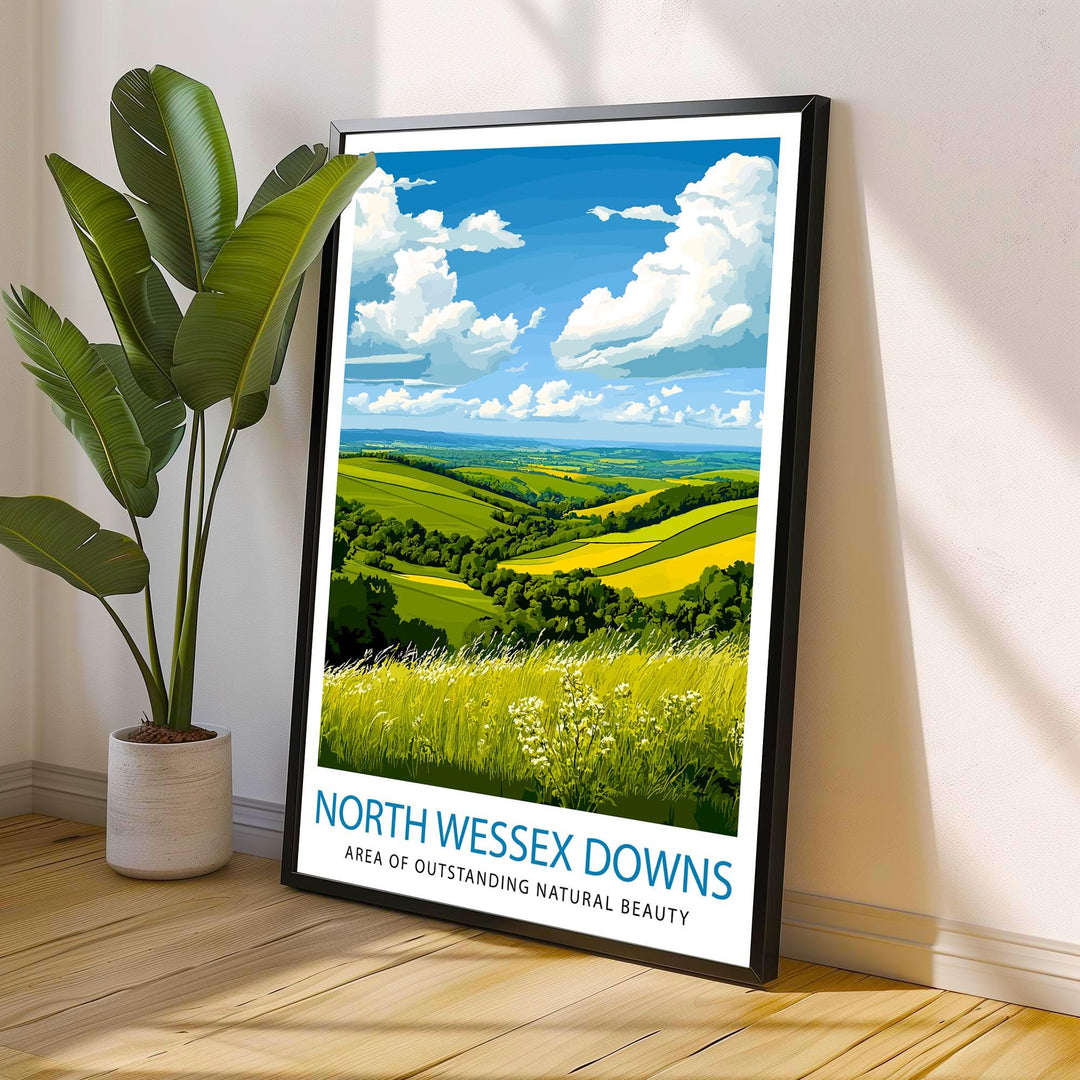 North Wessex Downs England Travel Poster