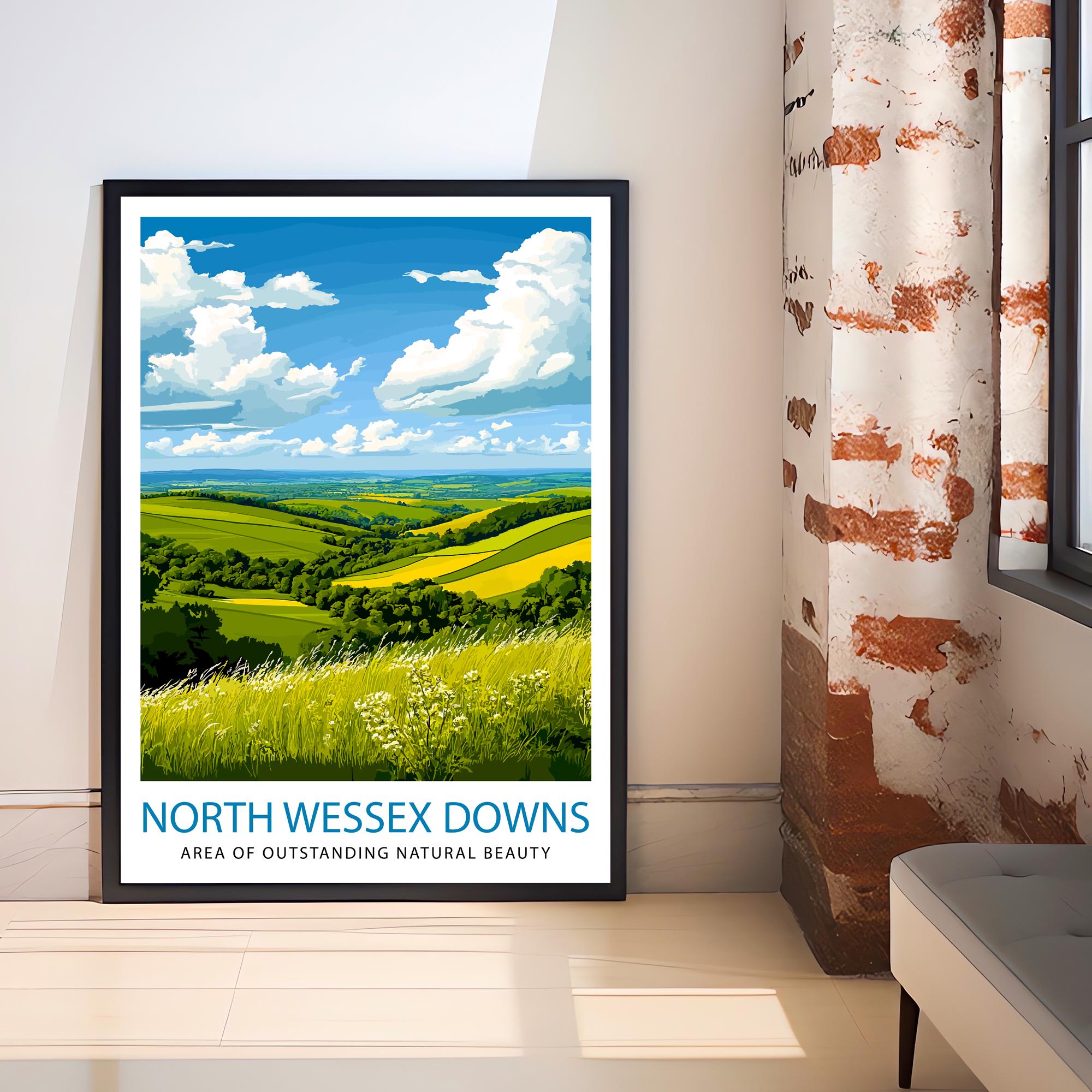 North Wessex Downs England Travel Print Wall Decor Wall Art North Wessex Downs Wall Hanging Home Décor North Wessex Downs Gift Art Lovers