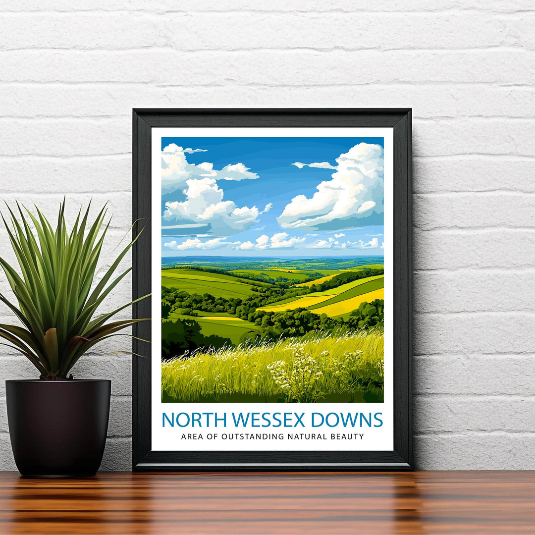 North Wessex Downs England Travel Poster