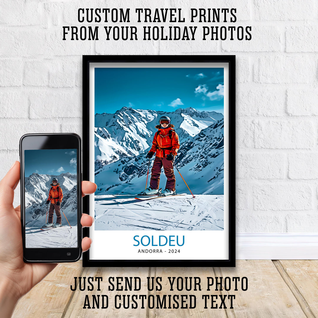 Custom Travel Poster From Your Photos Personalized Wall Art Custom Travel Print Personalized Wall Decor Custom Travel Gift Art