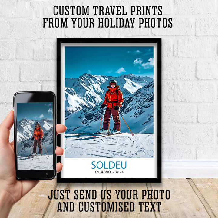 Custom Travel Poster From Your Photos Personalized Wall Art Custom Travel Print Personalized Wall Decor Custom Travel Gift Art