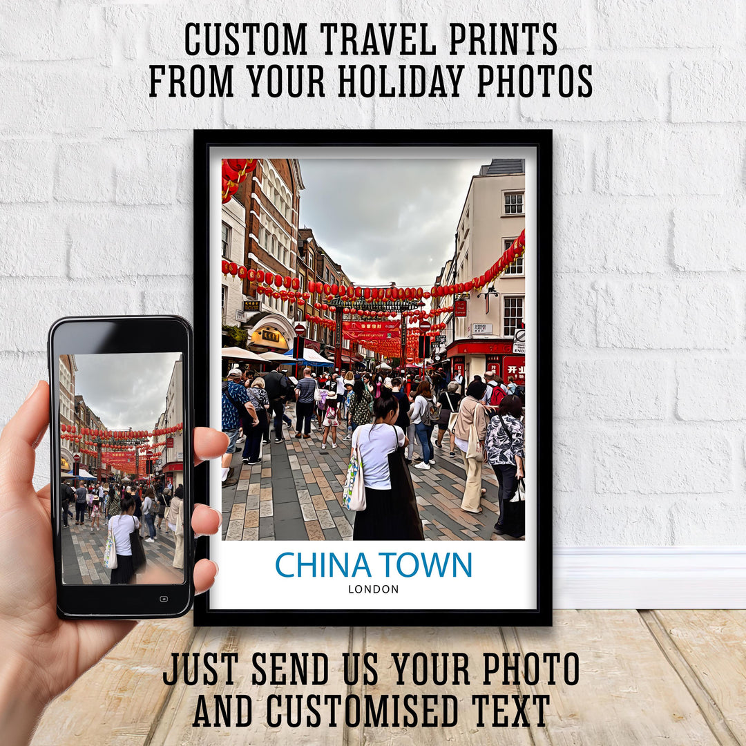 Custom Travel Poster from Your Photos Personalized Travel Print Custom Photo Wall Art Custom Destination Poster Travel Memories Art