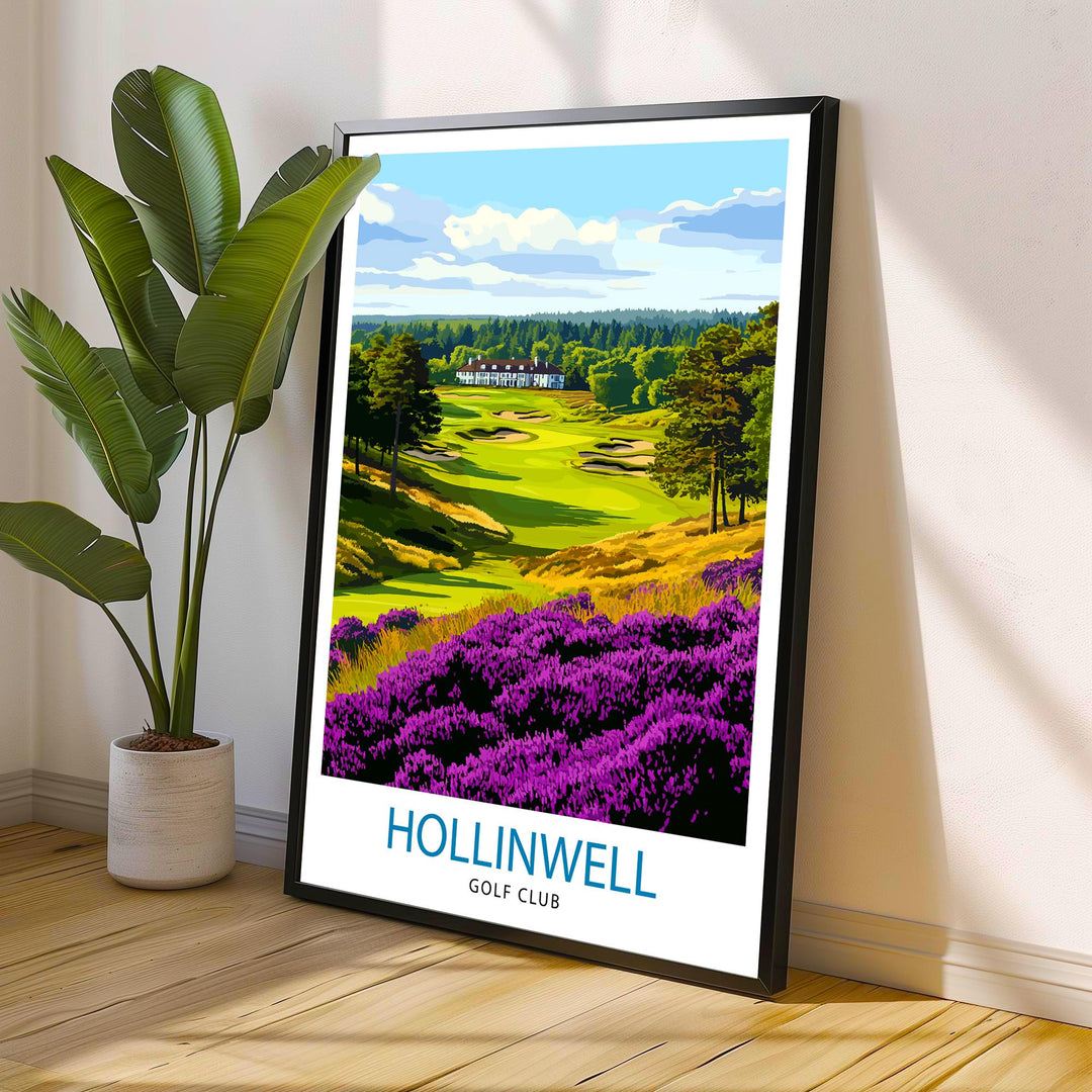 Hollinwell Golf Club Poster Custom Golf Course Art Hollinwell Golf Club