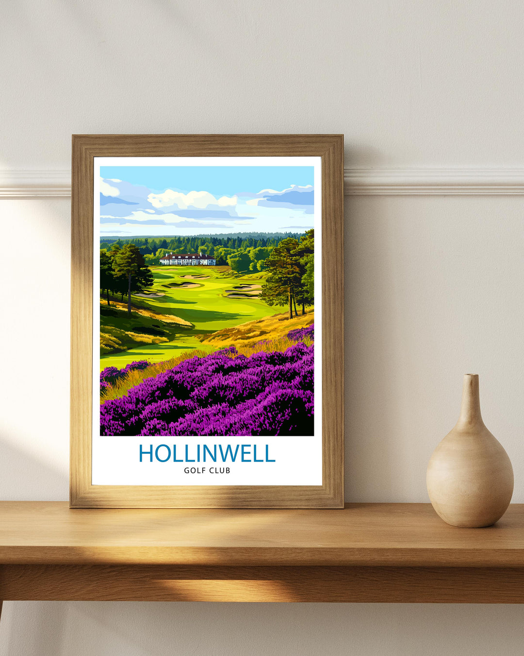 Hollinwell Golf Club Print Custom Golf Course Art Hollinwell Golf Club Wall Decor Golf Course Poster Personalized Golf Gift