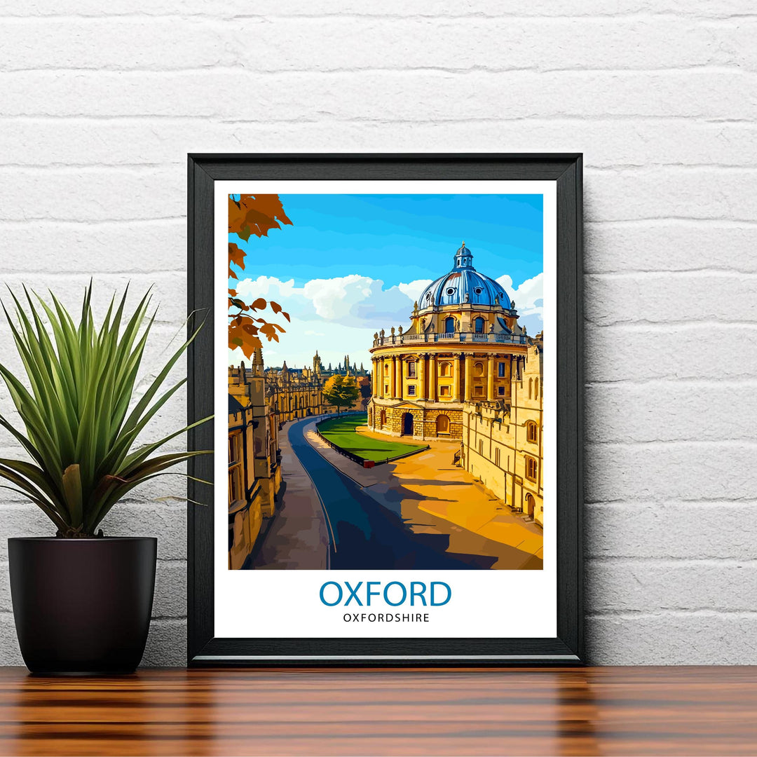 Oxford England Travel Print Wall Decor Wall Art Oxford University Wall Hanging Home Décor Oxford Gift Art Lovers British Art Lover Gift