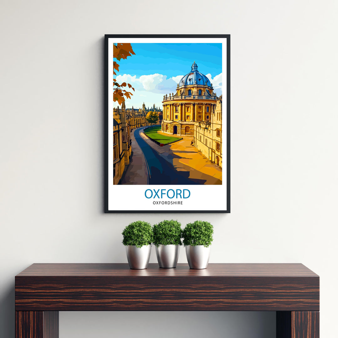 Oxford England Travel Poster