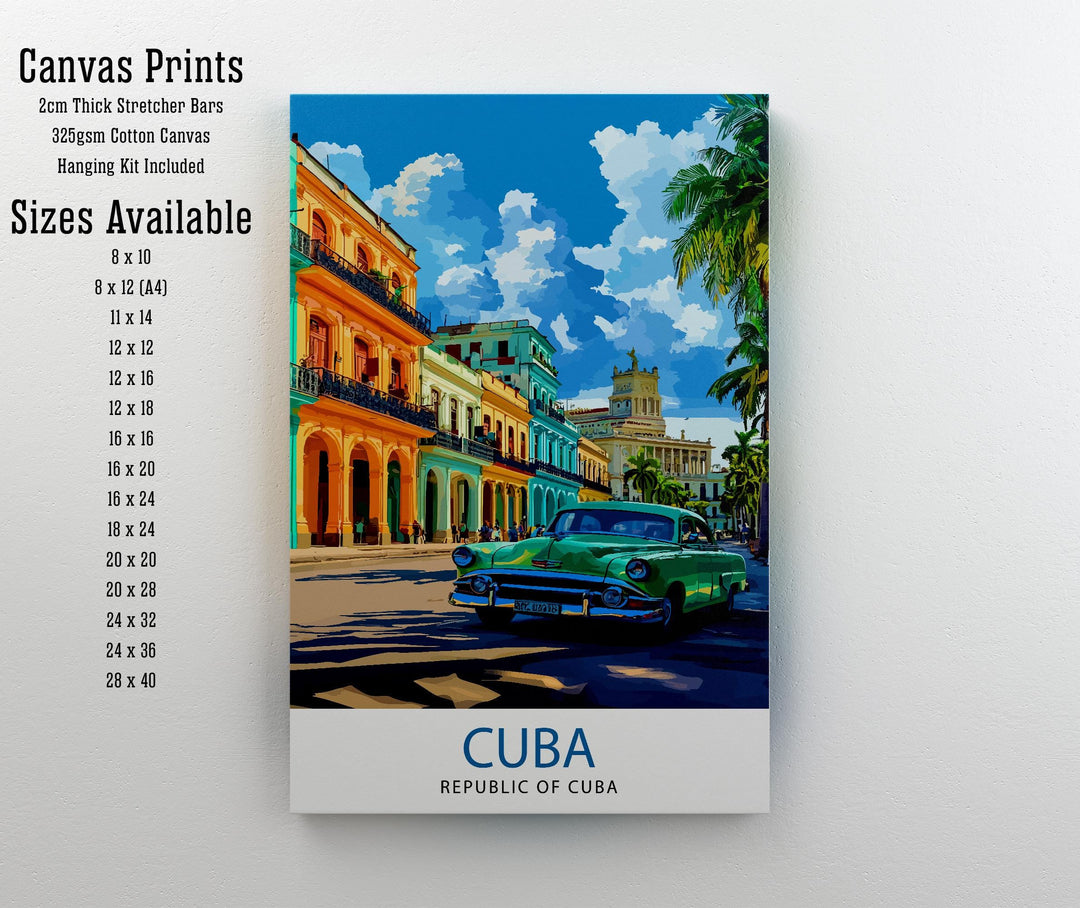 Cuba Travel Print Wall Decor Wall Art Cuban Landscape Wall Hanging Home Décor Cuba Gift Art Lovers Cuban Art Lover Gift Print Art