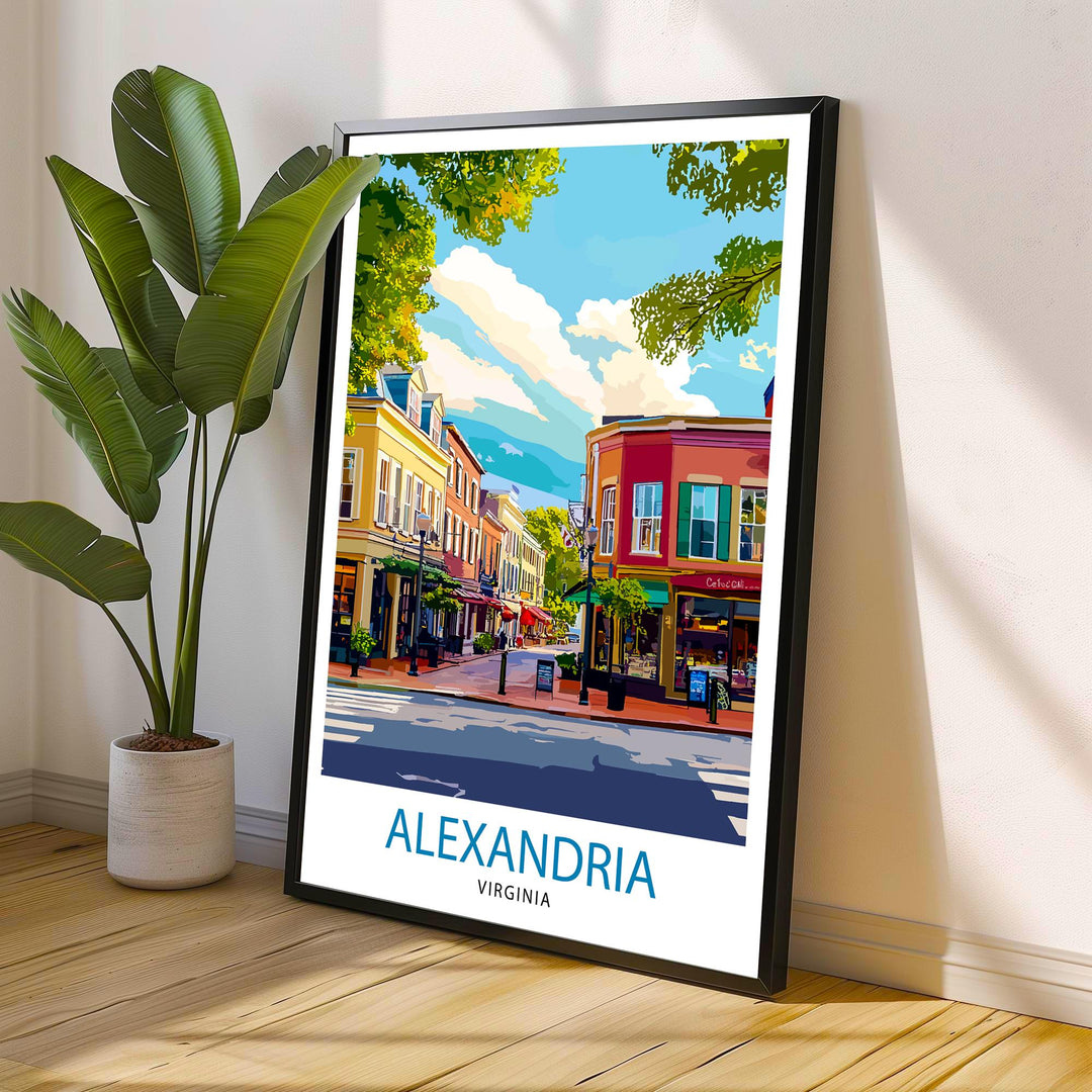 Alexandria Virginia Travel Print Wall Decor Wall Art Historic Alexandria Wall Hanging Home Décor Virginia Gift Art Lovers Cityscape Print