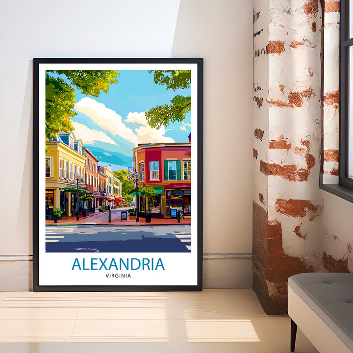 Alexandria Virginia Travel Print Wall Decor Wall Art Historic Alexandria Wall Hanging Home Décor Virginia Gift Art Lovers Cityscape Print