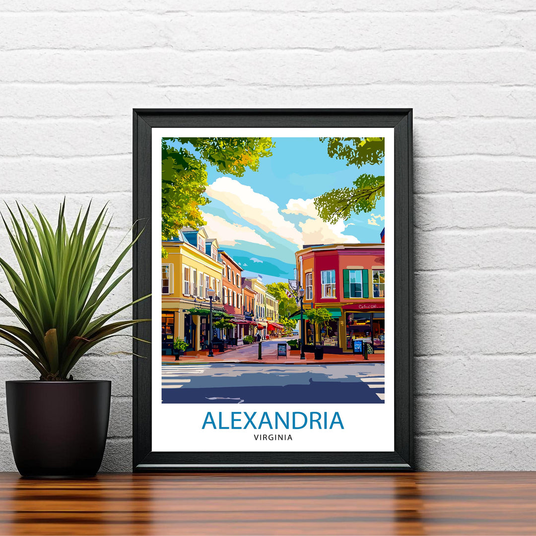 Alexandria Virginia Travel Print Wall Decor Wall Art Historic Alexandria Wall Hanging Home Décor Virginia Gift Art Lovers Cityscape Print