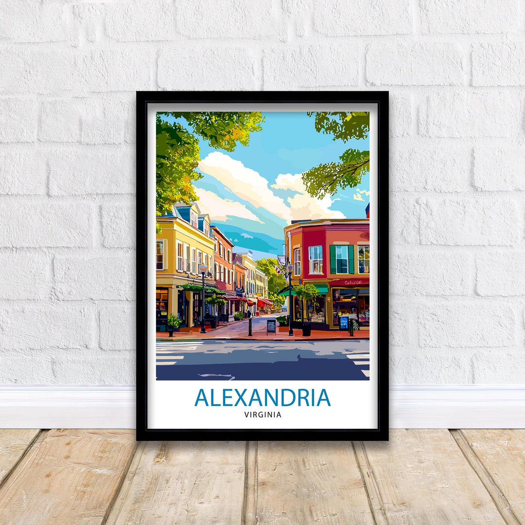 Alexandria Virginia Travel Print Wall Decor Wall Art Historic Alexandria Wall Hanging Home Décor Virginia Gift Art Lovers Cityscape Print