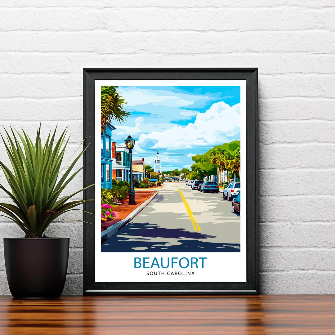 Beaufort South Carolina Travel Poster