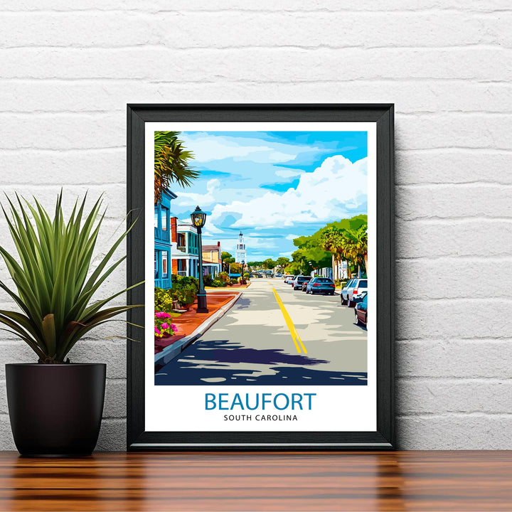 Beaufort South Carolina Travel Print Wall Decor Wall Art Historic Beaufort Wall Hanging Home Décor Southern Charm Gift Art Lovers