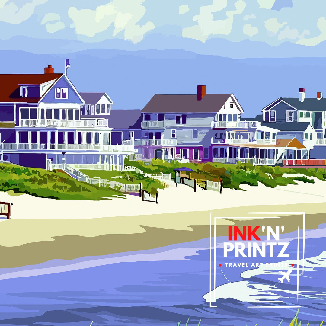 Cape May New Jersey Travel Print Wall Decor Wall Art Cape May Beach Scene Wall Hanging Home Décor Coastal Gift Art Lovers Scenic Print