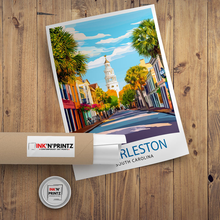 Charleston South Carolina Travel Poster