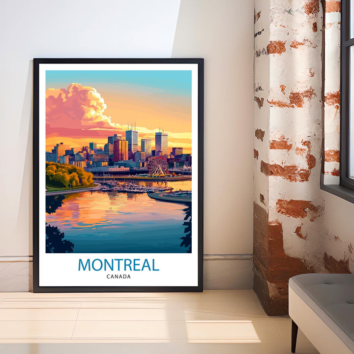 Montreal Canada Travel Print Wall Decor Wall Art Montreal Skyline Wall Hanging Home Décor Montreal Gift Art Lovers Canadian Art Lover Gift