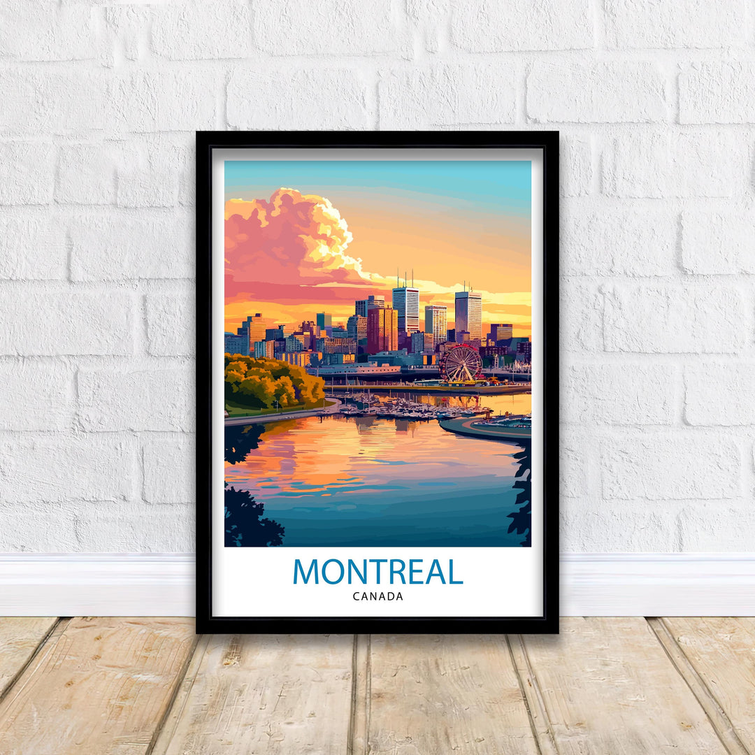 Montreal Canada Travel Print Wall Decor Wall Art Montreal Skyline Wall Hanging Home Décor Montreal Gift Art Lovers Canadian Art Lover Gift