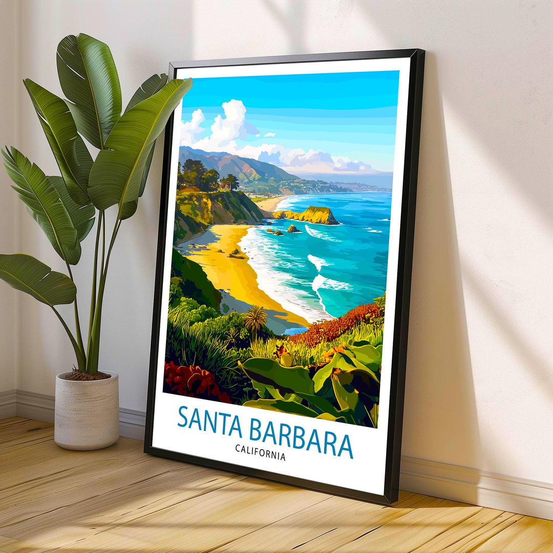 Santa Barbara California Travel Poster