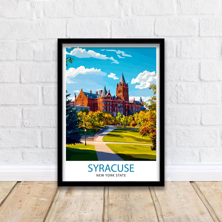 Syracuse New York Travel Print Wall Decor Wall Art Syracuse Skyline Wall Hanging Home Décor Syracuse Gift Art Lovers Upstate New York Art