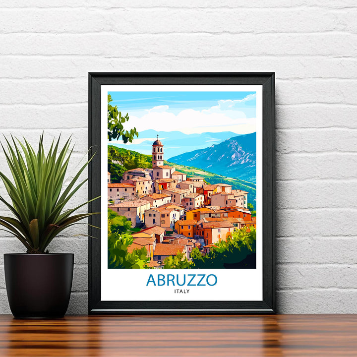 Abruzzo Italy Travel Print Wall Decor Wall Art Abruzzo Landscape Wall Hanging Home Décor Italian Region Gift Art Lovers Scenic Print