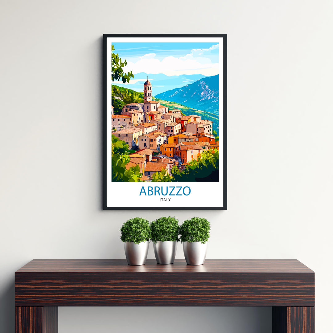 Abruzzo Italy Travel Poster