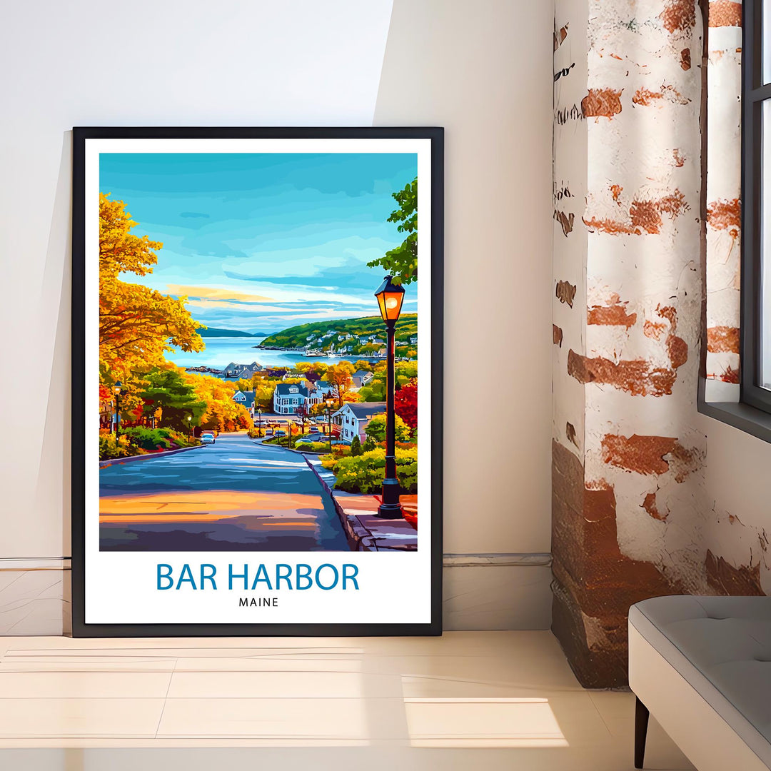 Bar Harbor Maine Travel Poster