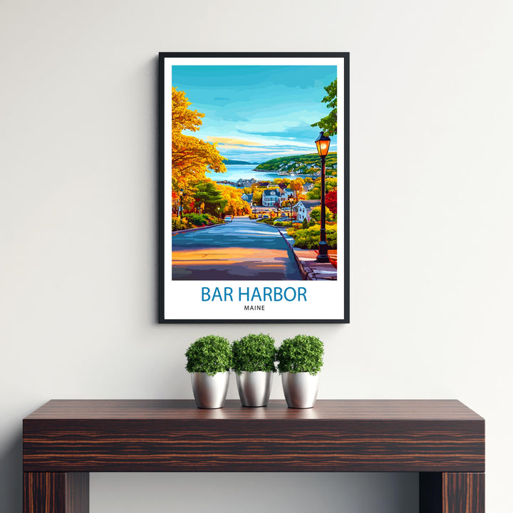 Bar Harbor Maine Travel Poster