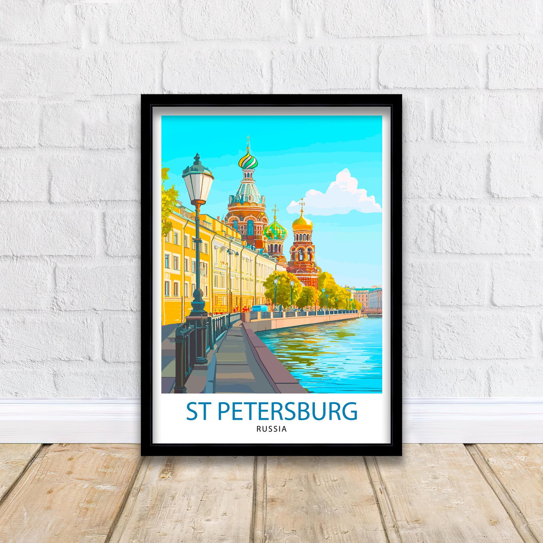 St. Petersburg Russia Travel Poster