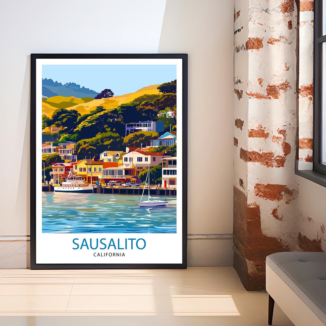 Sausalito California Travel Poster