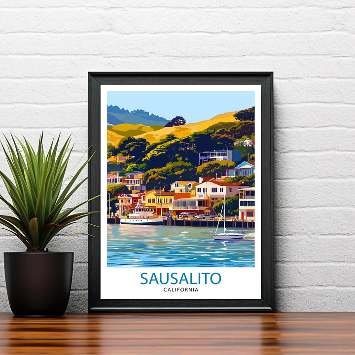 Sausalito California Travel Poster