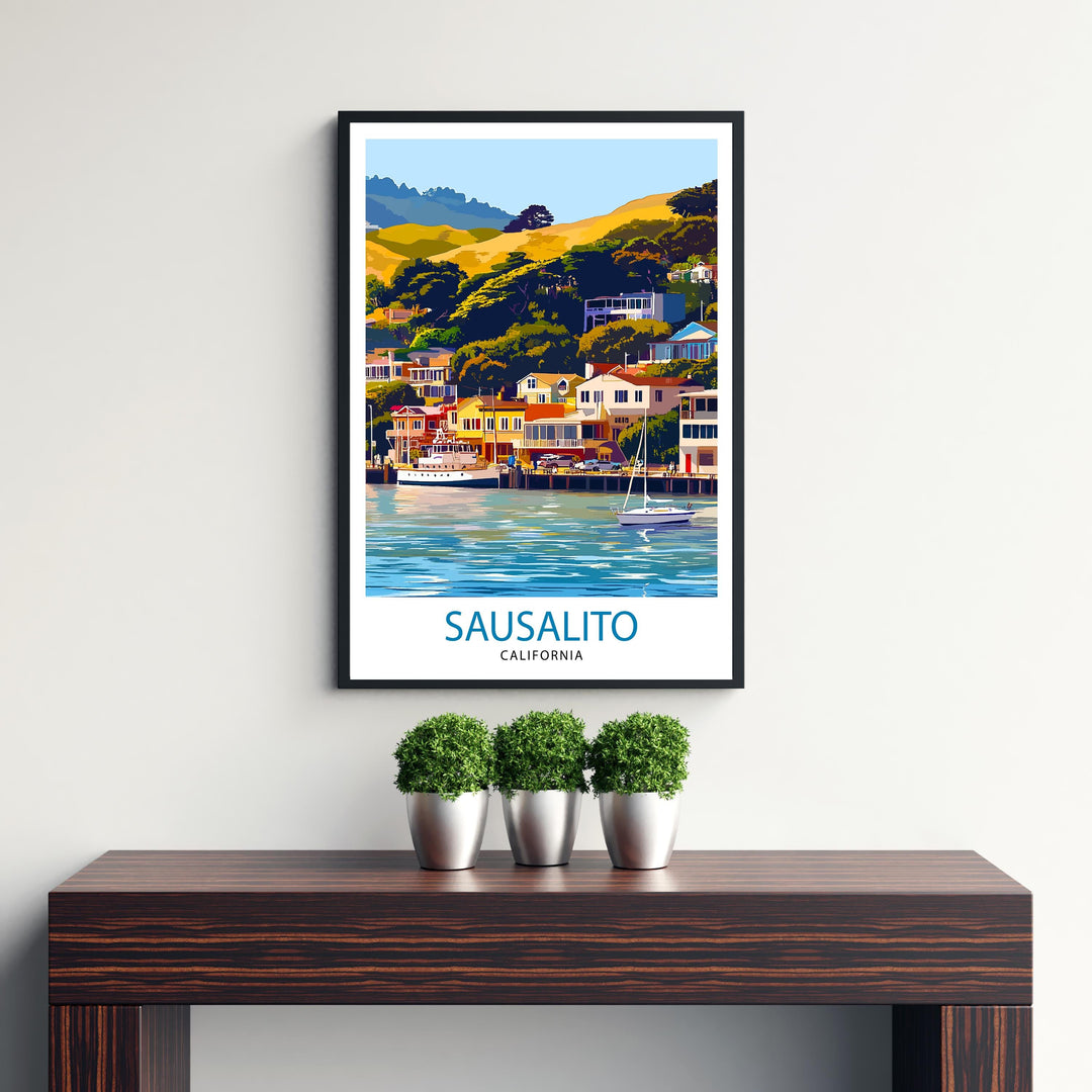 Sausalito California Travel Poster