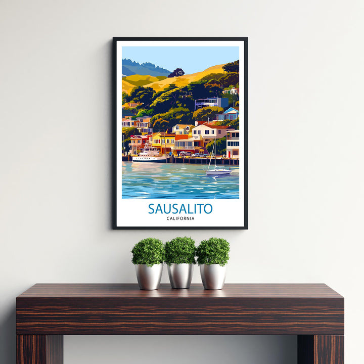 Sausalito California Travel Poster