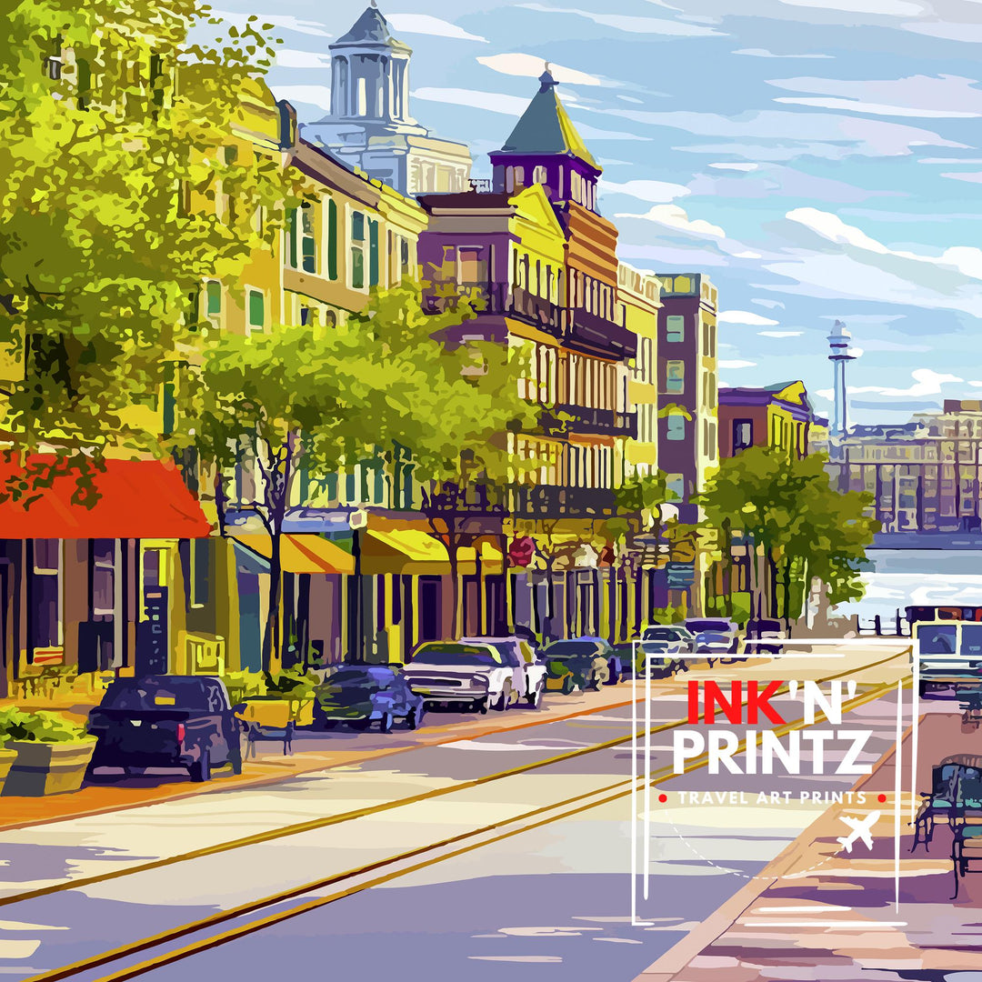 Savannah Georgia Travel Poster