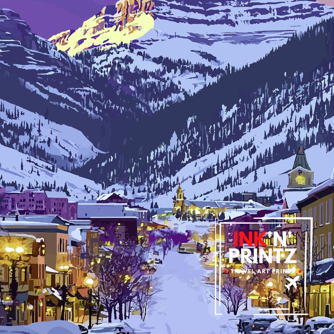 Telluride Colorado Travel Print Wall Decor Wall Art Telluride Landscape Wall Hanging Home Décor Mountain Town Gift Art Lovers Scenic Print