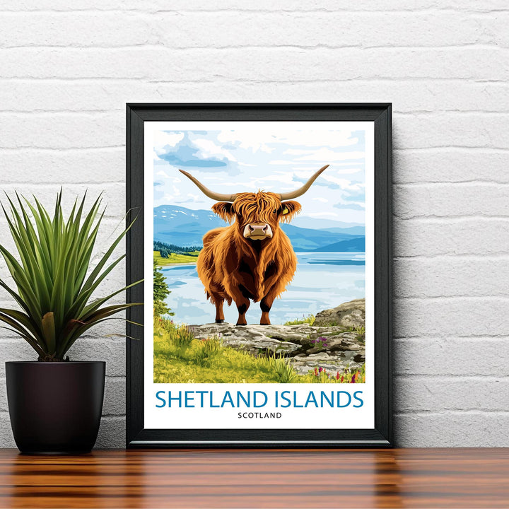 Shetland Islands Travel Poster