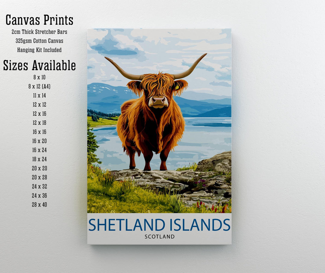 Shetland Islands Travel Print Wall Decor Wall Art Shetland Landscape Wall Hanging Home Décor Scottish Islands Gift Art Lovers Coastal Art