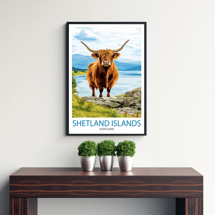 Shetland Islands Travel Poster