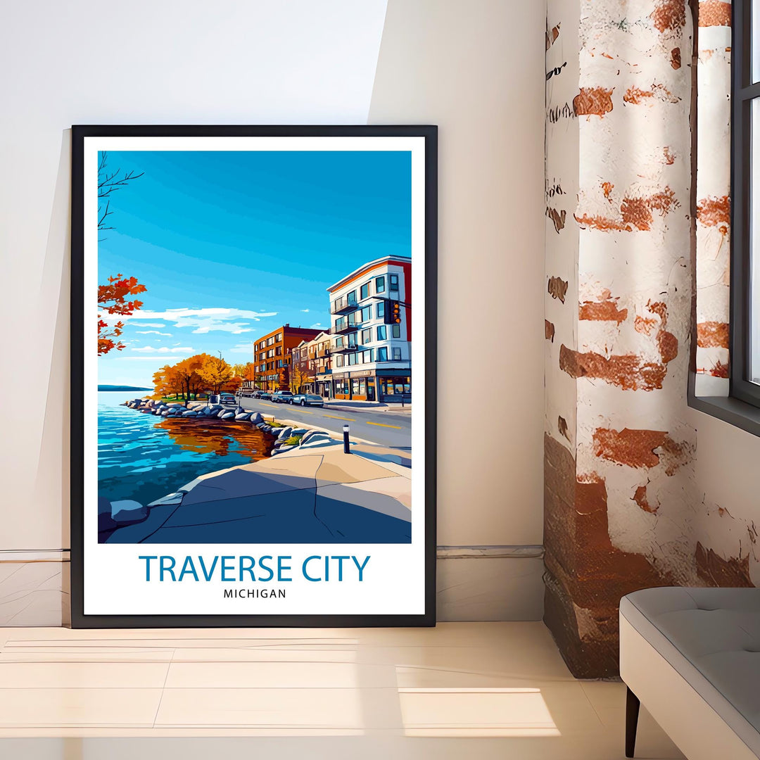 Traverse City Michigan Travel Print Wall Decor Wall Art Traverse City Landscape Wall Hanging Home Décor Northern Michigan Gift Art Lovers