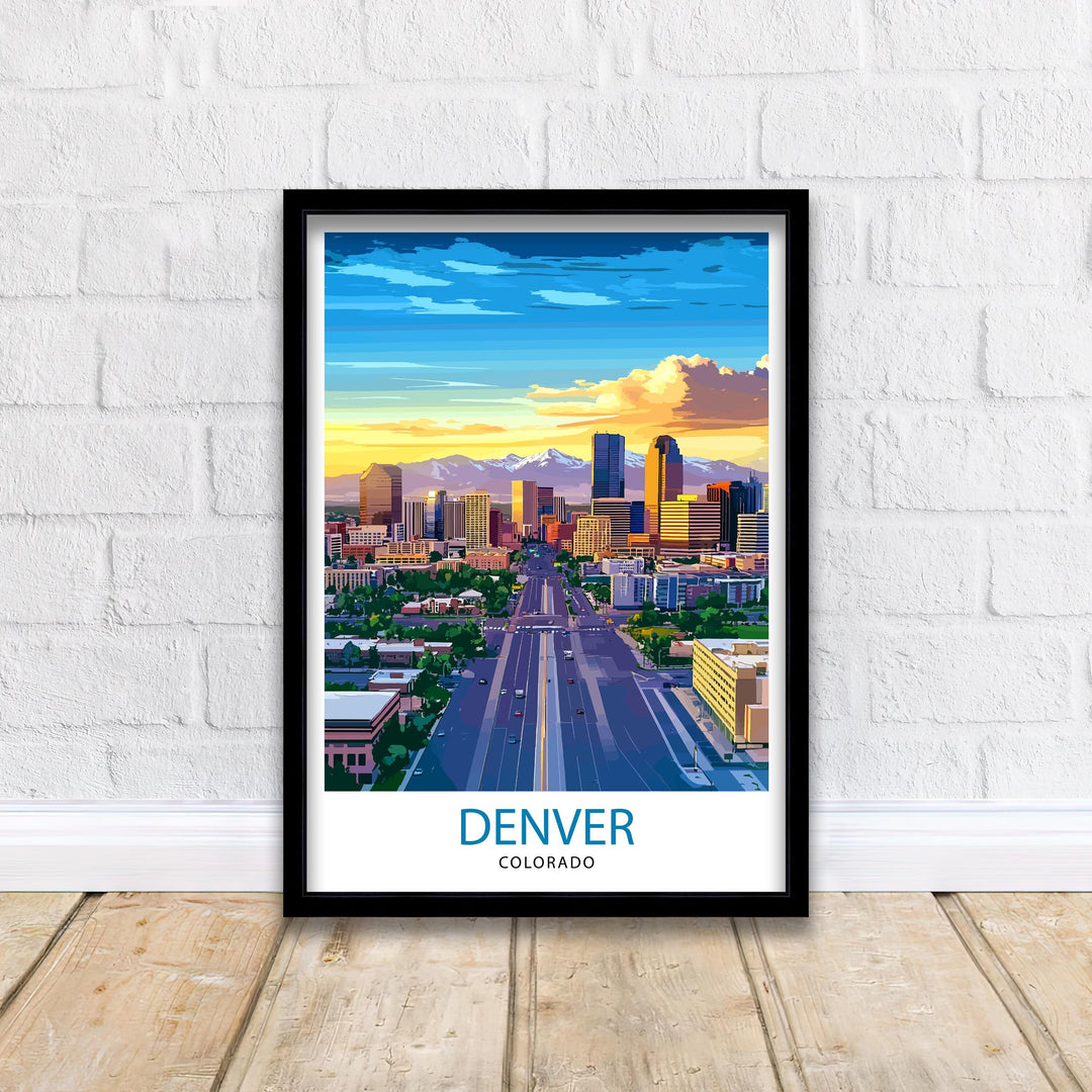 Denver Colorado Travel Poster